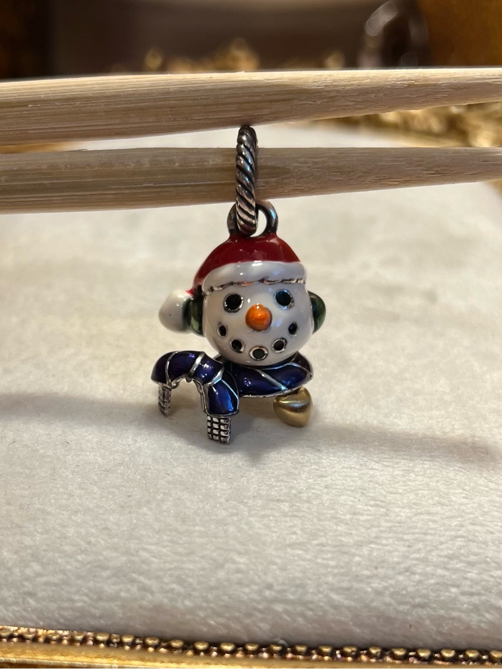 Brighton Snowman Frosty Enamel Charm